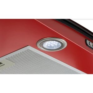 Coifa de Parede 75cm Vidro Curvo Slim Fogatti - Vermelho