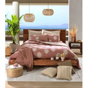 Edredom Casal Estampado Premium Vivaldi Rosa