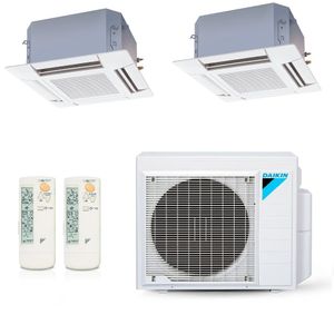 Ar-Condicionado Multi Split Inverter Daikin 24.000 (2x Evap Cassete 4 Vias 12.000) Quente/Frio 220V