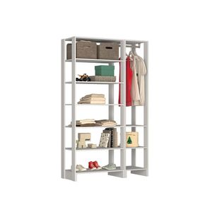 Smart Closet Yes Com Cabideiro e 9 Prateleiras Nova Mobile - Branco