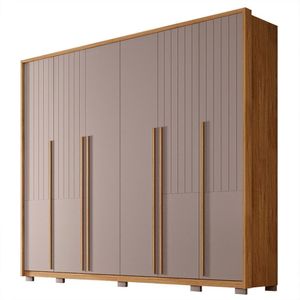 Guarda Roupa Casal Quintus 6 Portas 6 Gavetas Marrom Caemmun