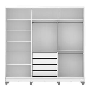 Guarda Roupa Royale MDF 3 Portas Correr Espelho e Pés Madesa