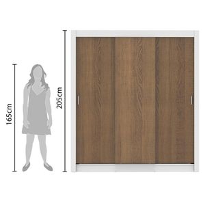 Guarda Roupa Casal Lyon 3 Portas de Correr 2 Gavetas Madesa