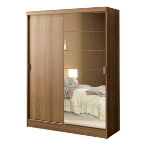 Guarda roupa Infantil Madesa 2 Portas Correr Espelho Rustic