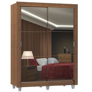 Guarda-Roupa Denver 2 Portas 2 Espelhos Rustic Madesa