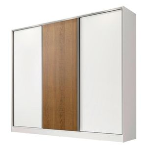 Guarda-Roupa Casal Royale MDF 3 Portas Correr Branco Madesa