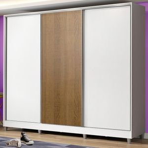 Guarda Roupa Casal Kevin 3 Portas MDF Madesa