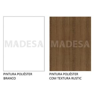Guarda-roupa Casal Madesa 3 Portas de Correr Branco/rustic