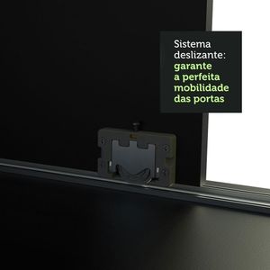 Guarda-roupa 3 Portas de Correr Espelhos 3 Gavetas Madesa