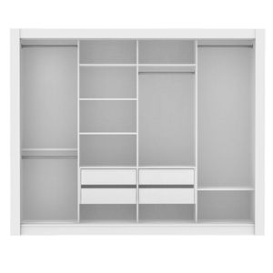 Guarda-roupa Casal 4 Portas de Correr com Espelhos Madesa