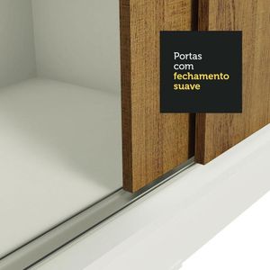 Guarda-roupa Casal 3 Portas de Correr com Espelhos