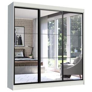 Guarda Roupa Casal Istambul 3 Portas com Espelho Madesa