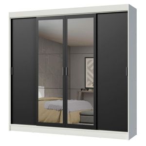 Guarda-roupa Casal Austin 4 Portas 3 Gavetas Branco