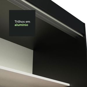 Guarda-roupa Casal Austin 4 Portas 3 Gavetas Preto