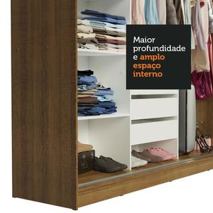 Guarda-roupa Casal Austin 4 Portas 3 Gavetas Rustic