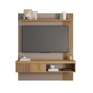 Painel Pequeno Para Tv Até 55 Polegadas 149cm Buriti Marrom Jade Caemmum