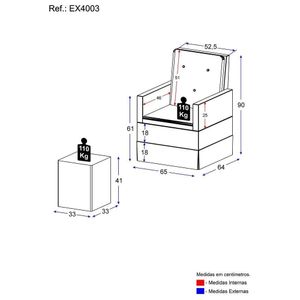 Poltrona+Balanço E Puff Ex4003 Branca Branco