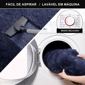 Tapete Sala Felpudo Peludo Cinza 140 X 200 Cm