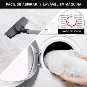 Tapete Passadeira Quarto Antiderrapante Branco 50 X 140 Cm