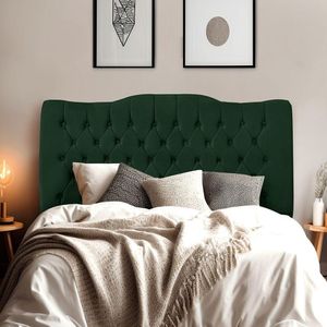 Cabeceira De Cama Box Casal 140 Cm Dunas - Veludo Verde