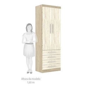 Guarda Roupa De Canto Casal 4 Gavetas C/ Cabeceira Master Av