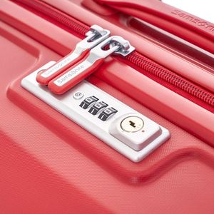 Mala de Bordo Expansível em Polipropileno Samsonite Octolite Cadeado TSA Vermelho