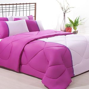 Enxoval Edredom + Jogo De Cama King Aconchego Premium 06 Peças - Pink- Rosa Bebe