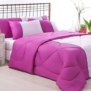 Enxoval Edredom + Jogo De Cama King Aconchego Premium 06 Peças - Pink- Rosa Bebe