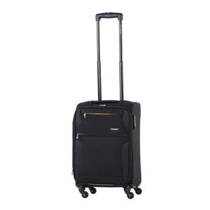 Mala De Viagem Media Expansível Poliester Samsonite Bahia Cadeado Tsa Rodas 360 Preto M