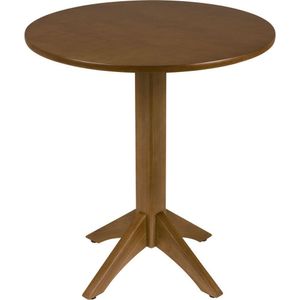 Mesa De Madeira Tramontina London Redonda Em Tauarí Amêndoa 2 Lugares 70 Cm