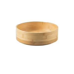 Organizador Giratório Alto De Bambu Multiuso 25x25x7,5cm