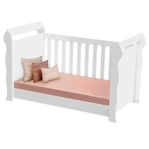 Quarto De Bebê 3 Portas Ternura Baby Com Berço Lara Branco Brilho - Incorplac