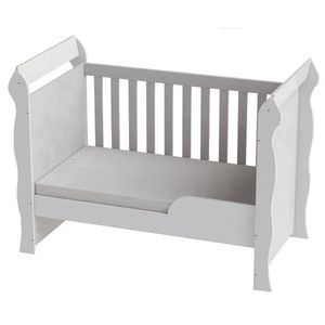 Berço Americano Mirelle E Guarda Roupa Infantil Ariel 3 Portas Branco Brilho - Carolina