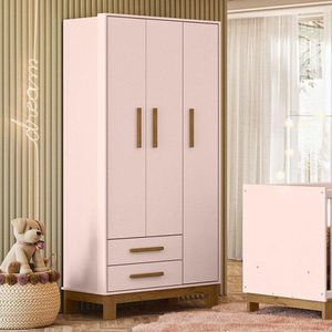 Guarda Roupa Infantil Q Encanto Slim 4340 Rosa Acetinado - Qmovi