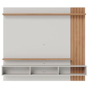 Painel Para Tv Home Suspenso Juriti 1.8 Off White Matte Freijó - Colibri