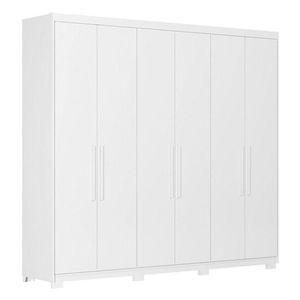 Guarda Roupa Casal Venice 62580pe Branco Brilho Com Pés - Demóbile