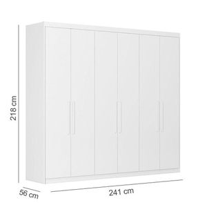 Guarda Roupa Casal Venice 62480 Branco Brilho - Demóbile