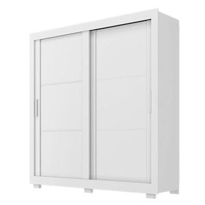 Guarda Roupa Casal Titanium Branco - Zanzini