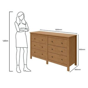 Cômoda Horizontal Ambiente Maggiore Amêndoa Clean - Lopas