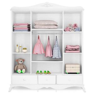 Guarda Roupa Infantil Realeza 4 Portas Branco Acetinado - Canaã