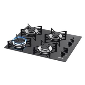 Cooktop Fischer 4 Bocas Vidro Temperado Preto 1519 Bivolt