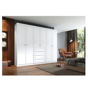 Guarda Roupa Casal Americano 6 Portas Branco Hp - Henn