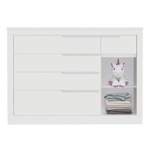 Cômoda Infantil Cléo Branco Acetinado - Carolina