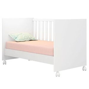 Berço Americano Mini Cama Doce Sonho 100 Branco Brilho - Qmovi