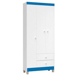 Cômoda E Guarda Roupa 3 Portas Ternura Baby Branco Flex - Incorplac