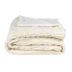 Cobertor Flannel Off White Casal - A\CASA