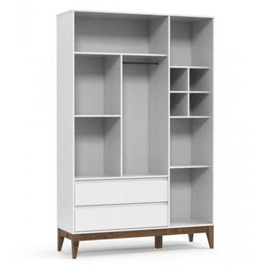 Guarda Roupa Infantil Nature Clean 3 Portas Branco Acetinado Eco Wood - Matic