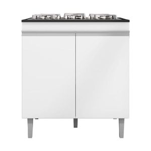 Balcão P/ Cooktop 5 Bocas 2 Portas Andreia Branco - Ajl