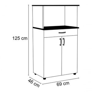 Balcão P/ Cozinha Multiuso 2 Portas Carina Branco - Ajl