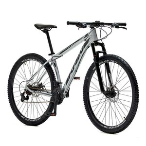 Bicicleta Aro 29 Krw Alumínio 21 Vel Freio A Disco Suspensão Dianteira S3 15.5 Prata-Preto